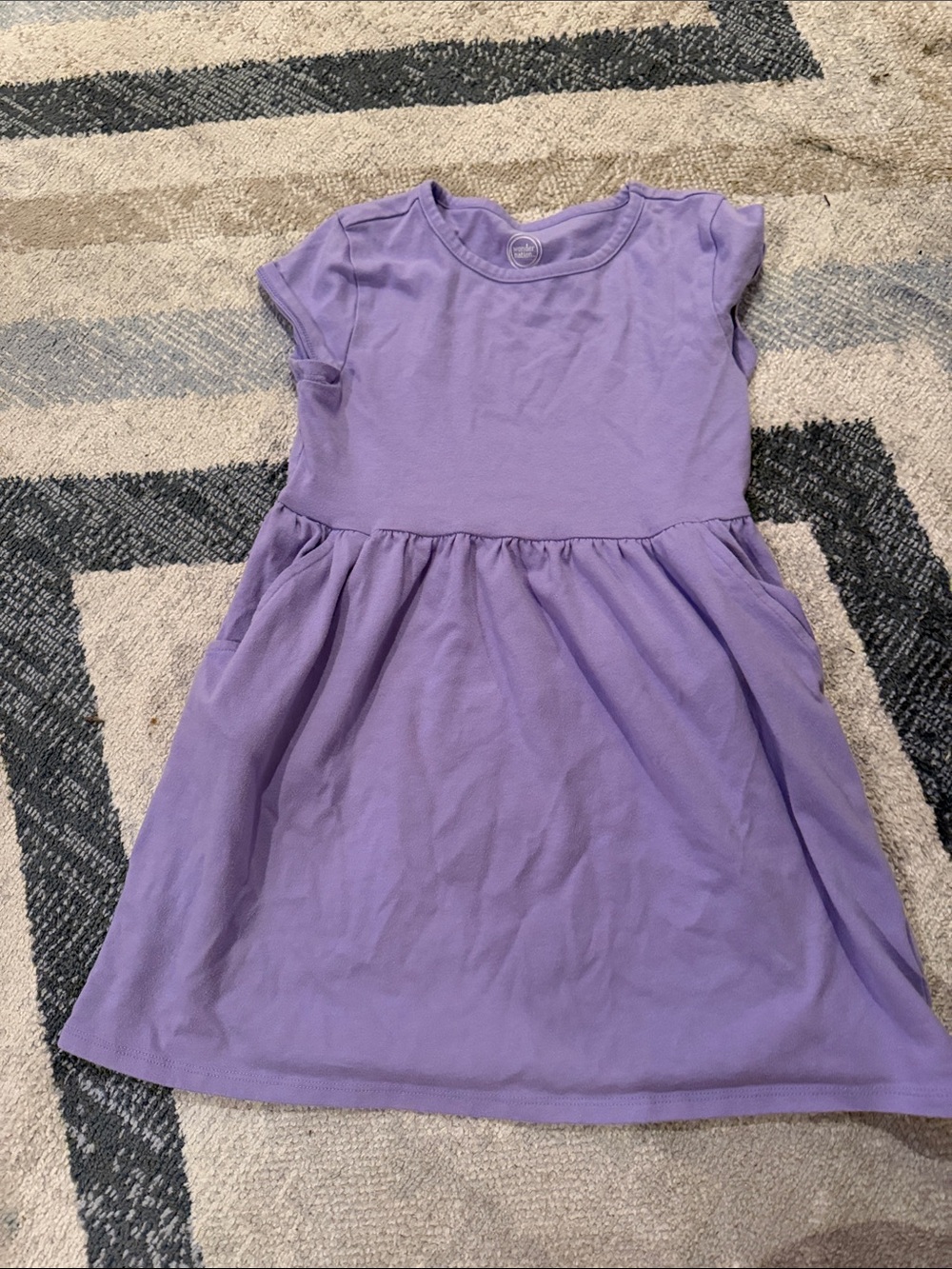 wonder nation Lilac Short Sleeve Knit Dress